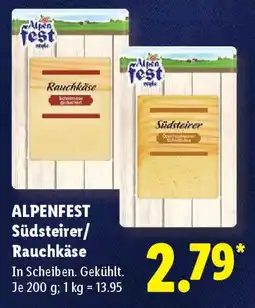 Lidl ALPENFEST Südsteirer/ Rauchkäse Angebot