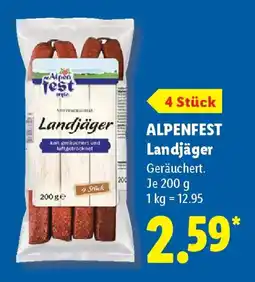 Lidl ALPENFEST Landjäger Angebot