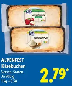 Lidl ALPENFEST Käsekuchen Angebot