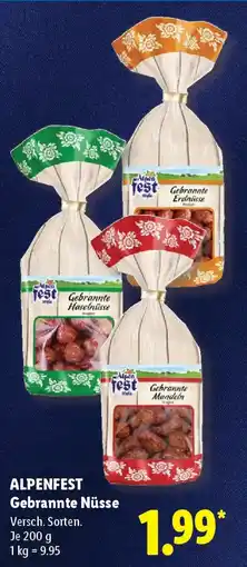 Lidl ALPENFEST Gebrannte Nüsse Angebot