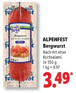 Lidl ALPENFEST Bergwurst Angebot