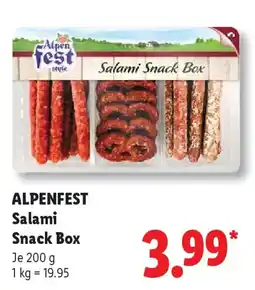 Lidl ALPENFEST Salami Snack Box Angebot