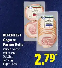 Lidl ALPENFEST Gegarte Pariser Rolle Angebot