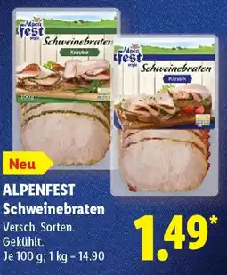 Lidl ALPENFEST Schweinebraten Angebot