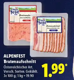 Lidl ALPENFEST Bratenaufschnitt Angebot