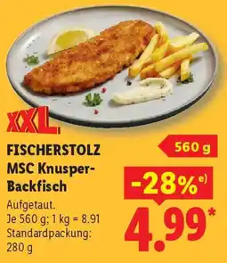 Lidl FISCHERSTOLZ MSC Knusper- Backfisch Angebot