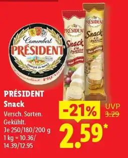 Lidl PRÉSIDENT Snack Angebot