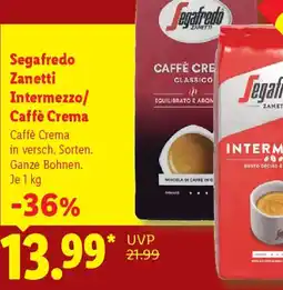 Lidl Segafredo Zanetti Intermezzo/ Caffè Crema Angebot