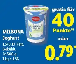 Lidl MILBONA Joghurt Angebot