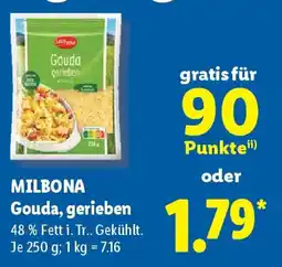 Lidl MILBONA Gouda, gerieben Angebot