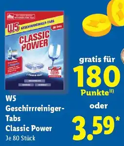 Lidl W5 Geschirrreiniger- Tabs Classic Power Angebot