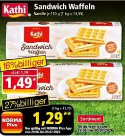 Norma Kathi Sandwich Waffeln Angebot