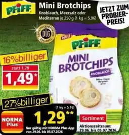 Norma PFIFF Mini Brotchips Angebot