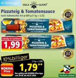 Norma VILLA GUSTO Pizzateig & Tomatensauce Angebot