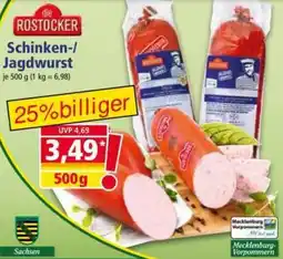 Norma die Rostocker Schinken-/ Jagdwurst Angebot