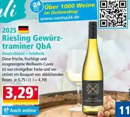 Norma 2025 Riesling Gewürztraminer QbA Angebot