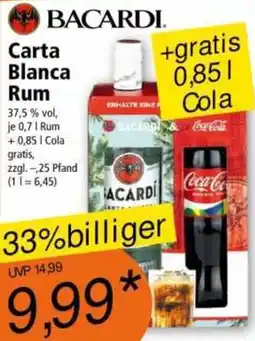 Norma BACARDI Carta Blanca Rum Angebot