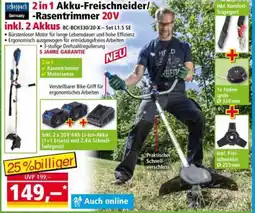 Norma Scheppach 2 in 1 Akku-Freischneider/Rasentrimmer 20V inkl. 2 Akkus Angebot