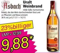 Norma Asbach Uralt Weinbrand Angebot