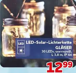 CENTERSHOP LED-Solar-Lichterkette GLÄSER Angebot