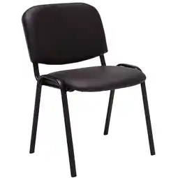 Netto Marken-Discount CLP Stapelstuhl Ken I Konferenzstuhl Mit Kunstleder-Bezug I Schwarzes Metallgestell Angebot