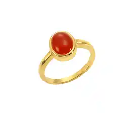 Netto Marken-Discount Jamelli Ring Silber 925 vergoldet mit echtem Carneol 9x7mm Angebot