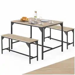 Netto Marken-Discount tectake Sitzgruppe, 3-teilig, Industrial Style, mit höhenverstellbaren Kunststofffüßen Angebot