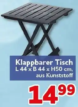 CENTERSHOP Klappbarer Tisch Angebot