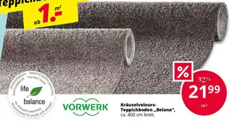 Hammer Kräuselvelours Teppichboden Belana Angebot