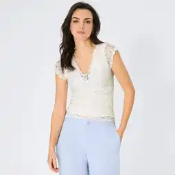 NKD Damen-Spitzentop mit V-Ausschnitt Angebot