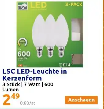 Action LSC LED Leuchte in Kerzenform Angebot