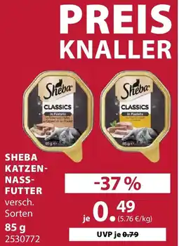 Dehner Sheba katzennassfutter Angebot