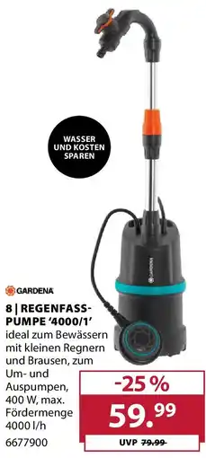 Dehner Gardena regenfasspumpe '4000/1' Angebot