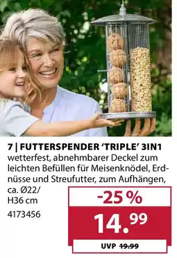 Dehner Dehner Natura Futterspender 'triple' 3in1 Angebot