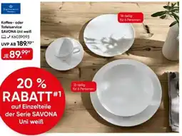 Galeria Seltmann Weiden Kaffee- oder Tafelservice SAVONA Uni weiß Angebot