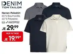 Galeria DENIM TOM TAILOR Herren-Poloshirt Angebot