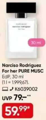 Galeria Narciso Rodriguez For her PURE MUSC EdP Angebot