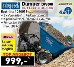 Norma Scheppach Dumper DP3000 Angebot