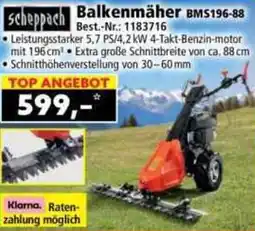 Norma Scheppach Balkenmäher BMS196-88 Angebot