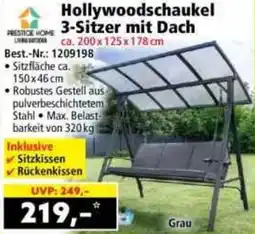 Norma Hollywoodschaukel 3-Sitzer mit Dach Angebot