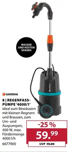 Dehner Gardena regenfass-pumpe '4000/1' Angebot