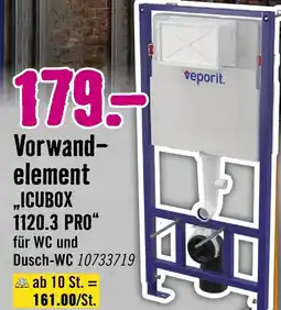 Hornbach Veporit vorwandelement „icubox 1120.3 pro“ Angebot