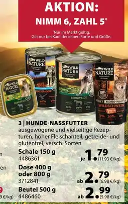 Dehner Wild nature hunde-nassfutter Angebot