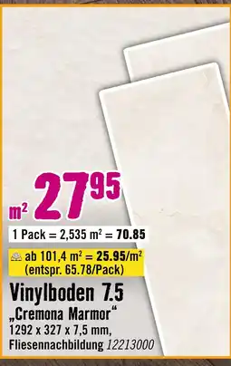 Hornbach Vinylboden 7.5 cremona marmor Angebot
