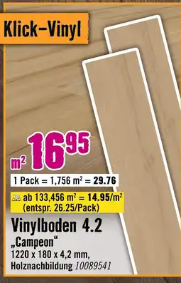 Hornbach Vinylboden 4.2 campeon Angebot