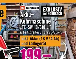 Hornbach Einhell akku-kehrmaschine te-sw 18/610 li Angebot