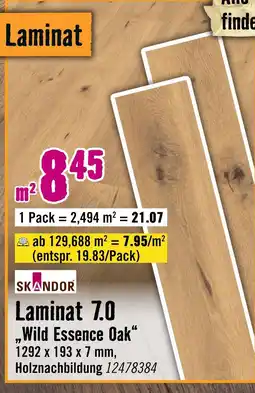 Hornbach Skandor laminat 7.0 wild essence oak Angebot