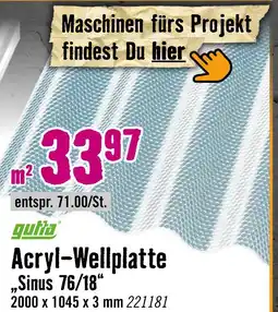 Hornbach Gutta acryl-wellplatte sinus 76/18 Angebot