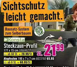 Hornbach Konsta steckzaun-profil Angebot