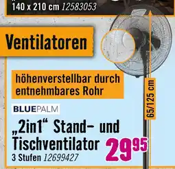 Hornbach Bluepalm 2in1 stand- und tischventilator Angebot